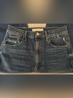 MOTHER High Waisted Smokin Double Ankle Jeans / Broken Record / Size 28